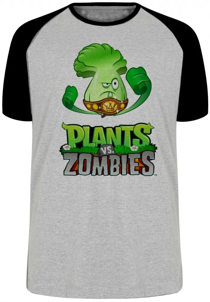 Camiseta adulto ou infantil plants vs zombies game android brocolis