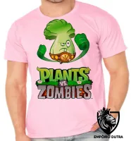Camiseta adulto ou infantil plants vs zombies game android brocolis - Foto 4
