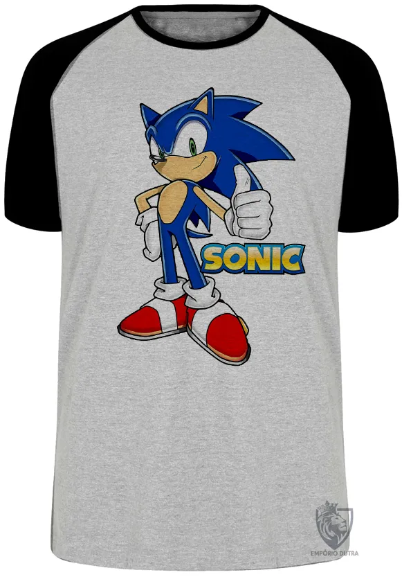 Camiseta adulto ou infantil Sonic jogo game arcade