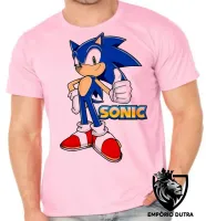 Camiseta adulto ou infantil Sonic jogo game arcade - Foto 4