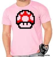 Camiseta adulto ou infantil Super Mario cogumelo Mushroom - Foto 4