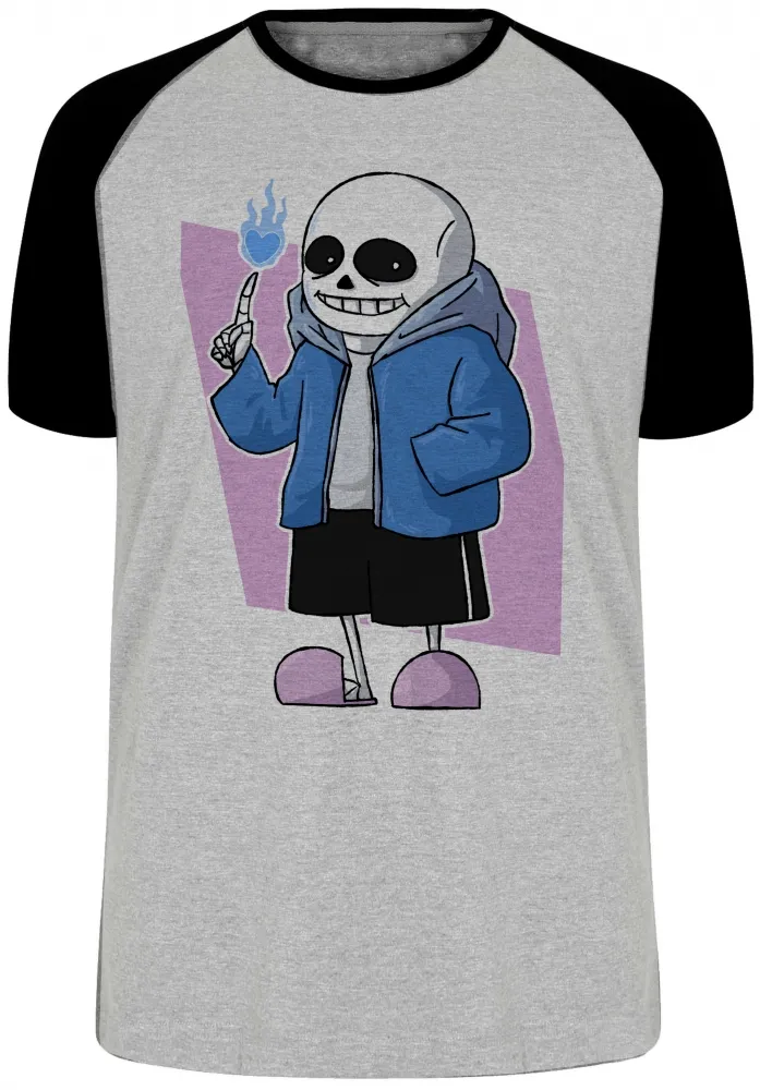 Camiseta adulto ou infantil undertale caveira game jogo android Imagem
