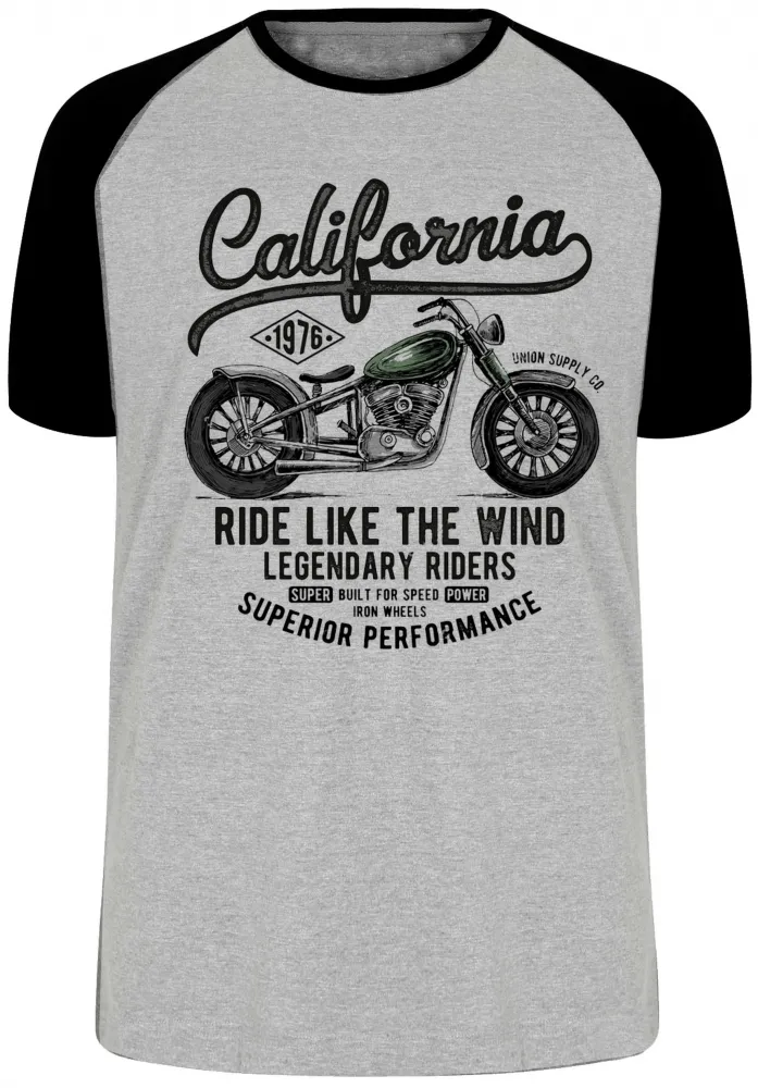 Camiseta adulto ou infantil Califórnia moto harley davidson Imagem