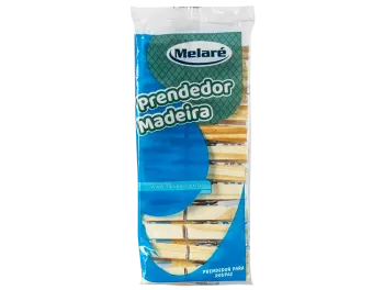 Prendedor De Madeira c/12