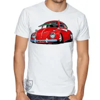Camiseta adulto ou infantil Fusca vermelho 1973 volks fuca - Foto 2