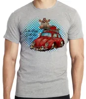 Camiseta adulto ou infantil baby dinossauro love red fusca - Foto 3