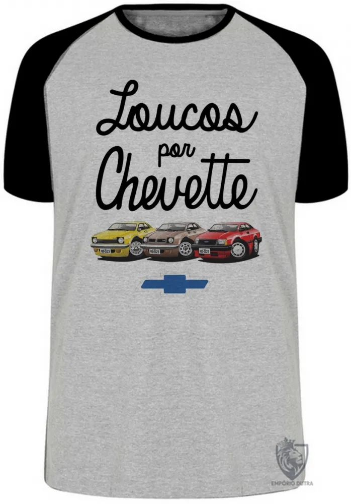 Camiseta adulto ou infantil Loucos por Chevette carro GM chevrolet Imagem