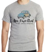 Camiseta adulto ou infantil Meu Fusca Azul carro volkswagen fuca - Foto 4
