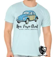 Camiseta adulto ou infantil Meu Fusca Azul carro volkswagen fuca - Foto 5