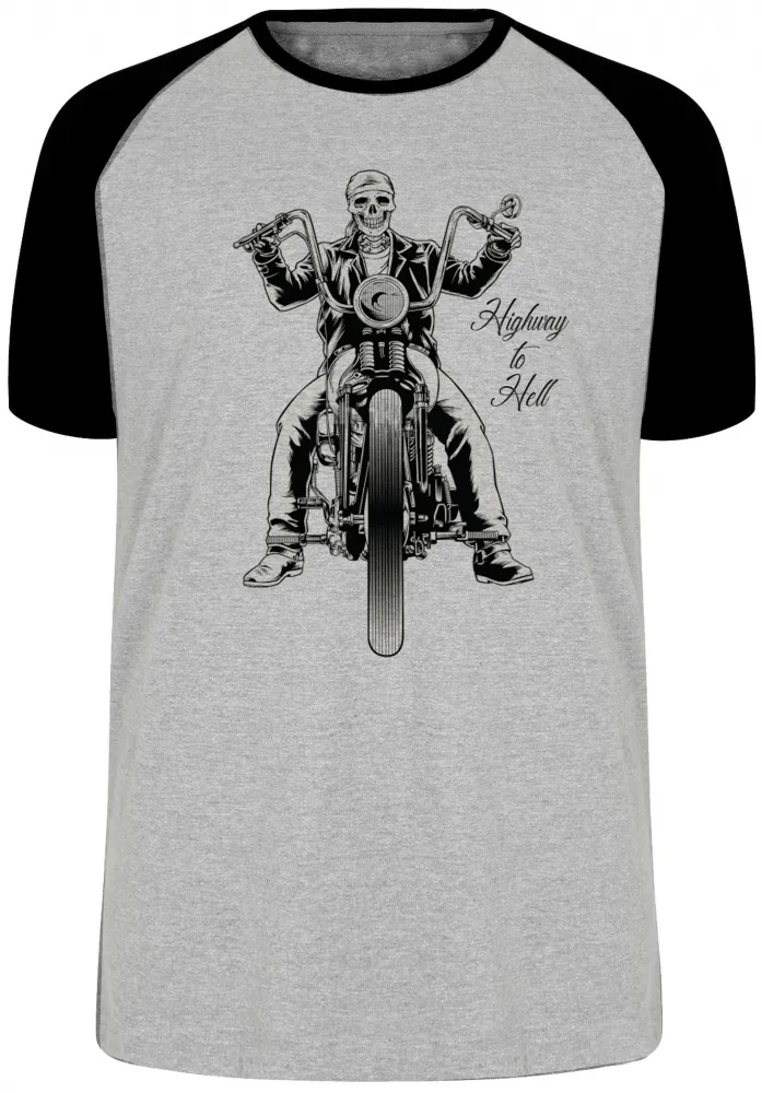 Camiseta adulto ou infantil Moto Highway to hell harley davidson