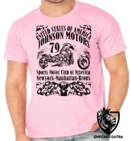 Camiseta adulto ou infantil Moto Johnson Motors 79 USA harley davidson - Foto 2