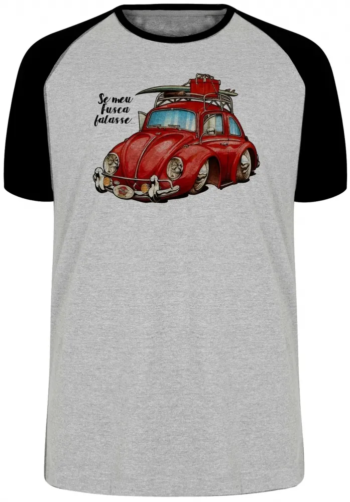 Camiseta adulto ou infantil Se meu Fusca falasse carro volkswagen Imagem