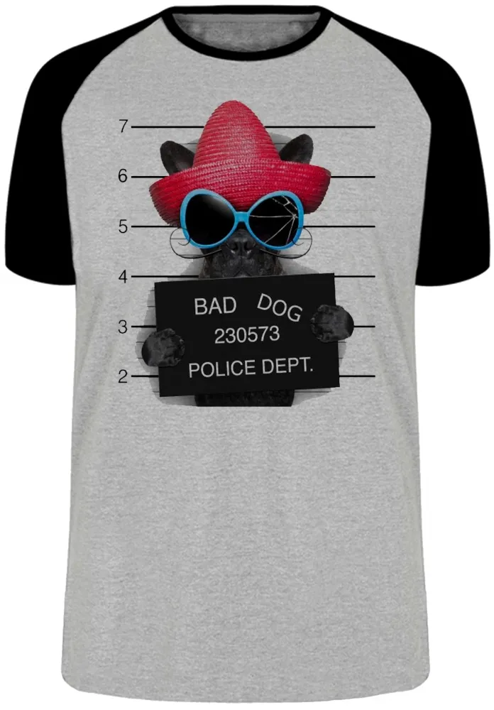 Camiseta adulto ou infantil Bad Dog cachorro cão Police Dept