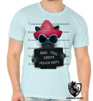 Camiseta adulto ou infantil Bad Dog cachorro cão Police Dept - Foto 4