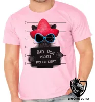 Camiseta adulto ou infantil Bad Dog cachorro cão Police Dept - Foto 5
