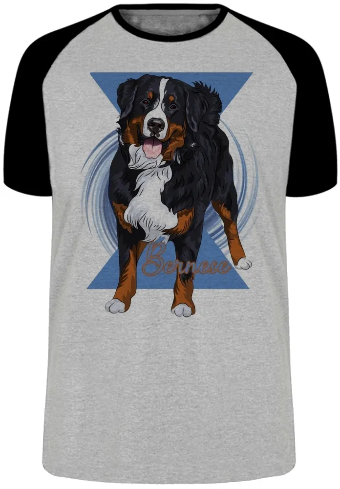 Camiseta adulto ou infantil Bernese cachorro dog cão