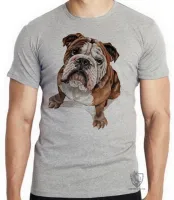Camiseta adulto ou infantil cachorro bulldog Buldogue raça canina - Foto 4