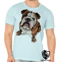 Camiseta adulto ou infantil cachorro bulldog Buldogue raça canina - Foto 5