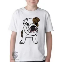 Camiseta adulto ou infantil cachorro cão dog bulldog Buldogue - Foto 3