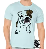Camiseta adulto ou infantil cachorro cão dog bulldog Buldogue - Foto 5