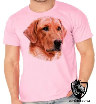 Camiseta adulto ou infantil cachorro cão dog golden retriever labrador caramelo - Foto 2