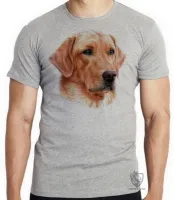Camiseta adulto ou infantil cachorro cão dog golden retriever labrador caramelo - Foto 4