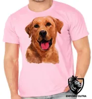 Camiseta adulto ou infantil cachorro cão dog labrador caramelo raça show - Foto 4
