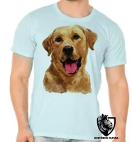 Camiseta adulto ou infantil cachorro cão dog labrador caramelo raça show - Foto 5