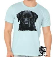 Camiseta adulto ou infantil cachorro cão dog labrador preto black - Foto 5
