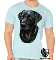 Camiseta adulto ou infantil cachorro cão dog labrador preto raça - Foto 5