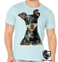 Camiseta adulto ou infantil cachorro cão dog pinscher raça pequena - Foto 5