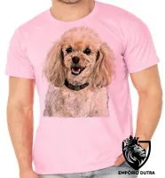 Camiseta adulto ou infantil cachorro cão dog poodle raça canina - Foto 2