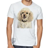 Camiseta adulto ou infantil cachorro cão dog poodle raça canina - Foto 3