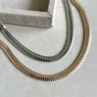 Choker Malha Maleável Trabalhada 6mm - Ouro 18k - Foto 3