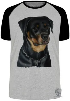 Camiseta adulto ou infantil cachorro cão dog rottweiler black raça