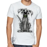 Camiseta adulto ou infantil cachorro cão dog vira lata cusco cachorrinho - Foto 3