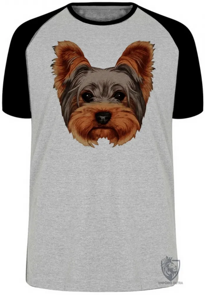 Camiseta adulto ou infantil cachorro cão dog Yorkshire carinha york Imagem