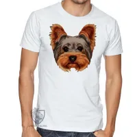 Camiseta adulto ou infantil cachorro cão dog Yorkshire carinha york - Foto 2