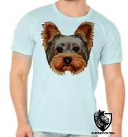 Camiseta adulto ou infantil cachorro cão dog Yorkshire carinha york - Foto 5