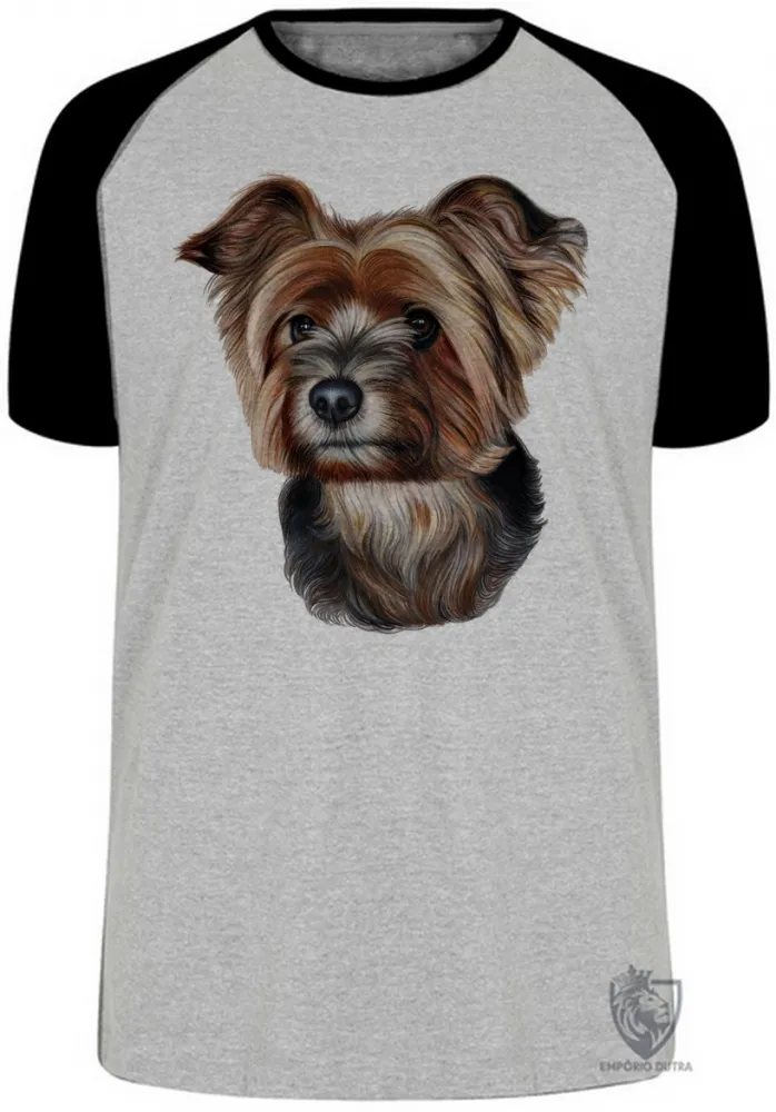 Camiseta adulto ou infantil cachorro cão dog Yorkshire terrier raça Imagem