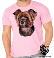 Camiseta adulto ou infantil cachorro cão dog Yorkshire terrier raça - Foto 2