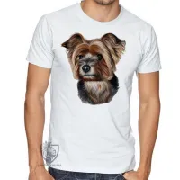 Camiseta adulto ou infantil cachorro cão dog Yorkshire terrier raça - Foto 3