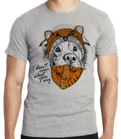 Camiseta adulto ou infantil Cachorro I dont care what you say - Foto 4