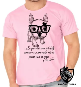 Camiseta adulto ou infantil Cachorro Nerd frase Einstein - Foto 2