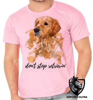 Camiseta adulto ou infantil dont stop cachorro golden retriever - Foto 2