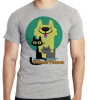 Camiseta adulto ou infantil Friends Forever gato cachorro amigos - Foto 4
