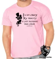 Camiseta adulto ou infantil Gato de Cheshire Im not crazy - Foto 2