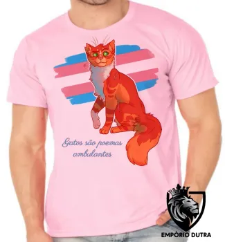 Camiseta adulto ou infantil Gatos são poemas ambulantes - Foto 2