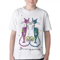 Camiseta adulto ou infantil Gatos you are my soulmate cat - Foto 4