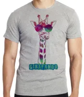 Camiseta adulto ou infantil Girafando girafa de óculos - Foto 3